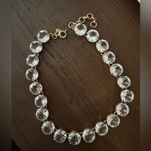 J. Crew Elegant Gold and Silver Crystal Necklace